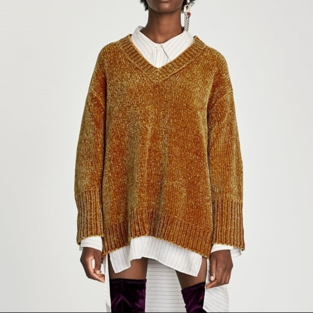 Zara Oversized Chenille Sweater